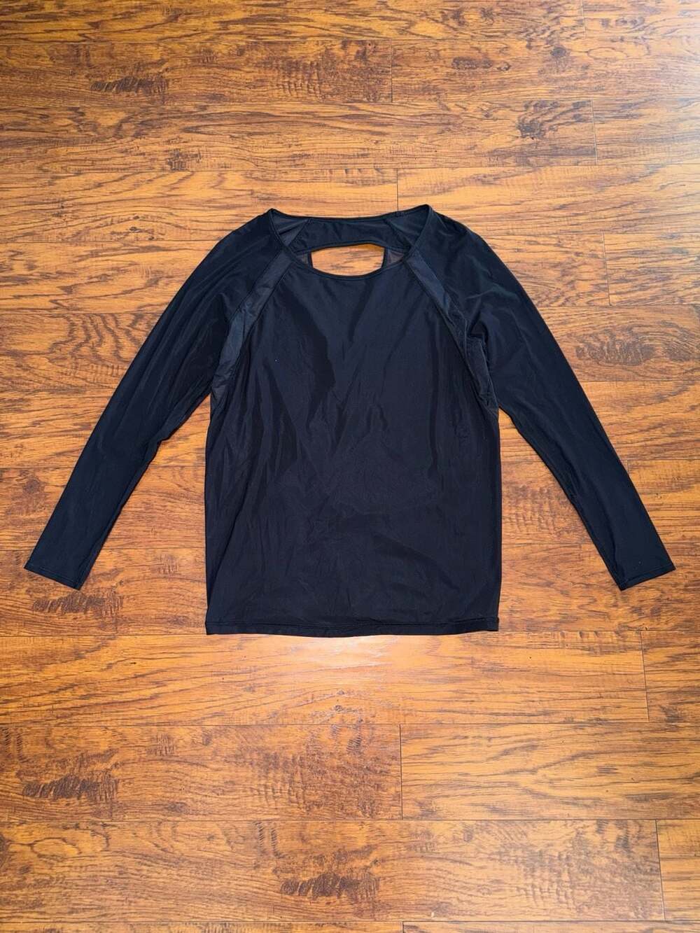 Lululemon Sculpt Long Sleeve Mesh Back Workout Top Black